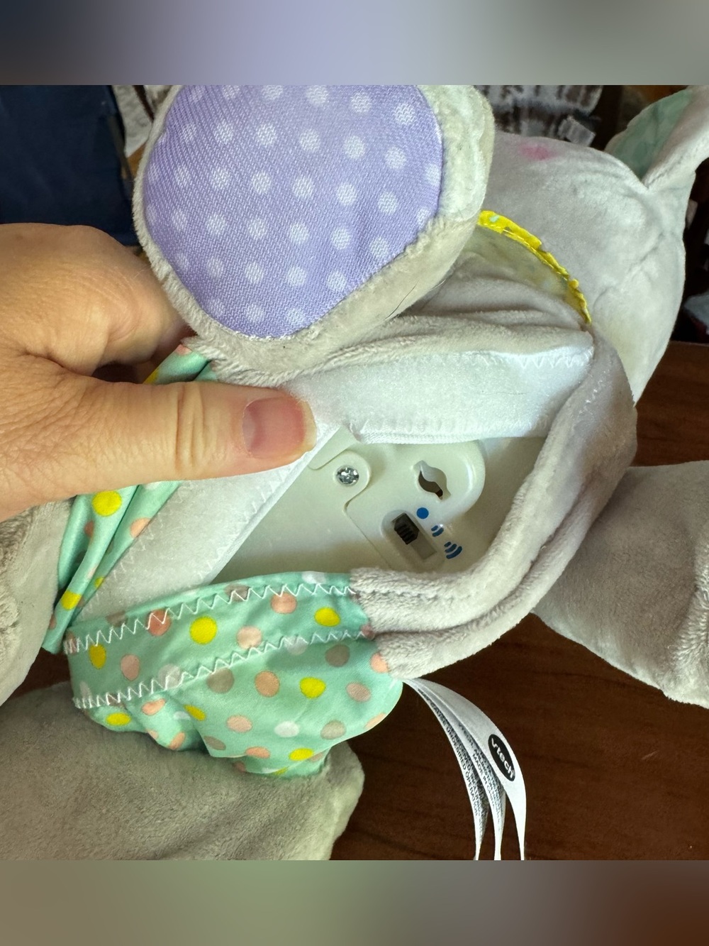 Vtech Explore And Crawl Plush Elephant Baby Interactive Toy Gray - Picture 4 of 4